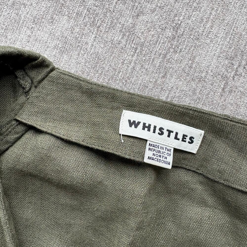 Whistles Olive Green Linen Jumpsuit - Picture 4 of 4